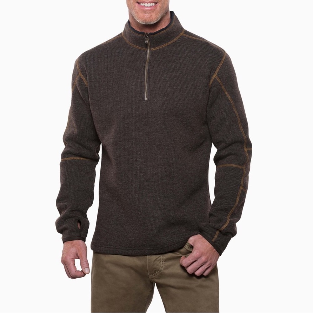 Kühl Thor Wool Blend 1/4 Zip Fleece Jacket Sz L